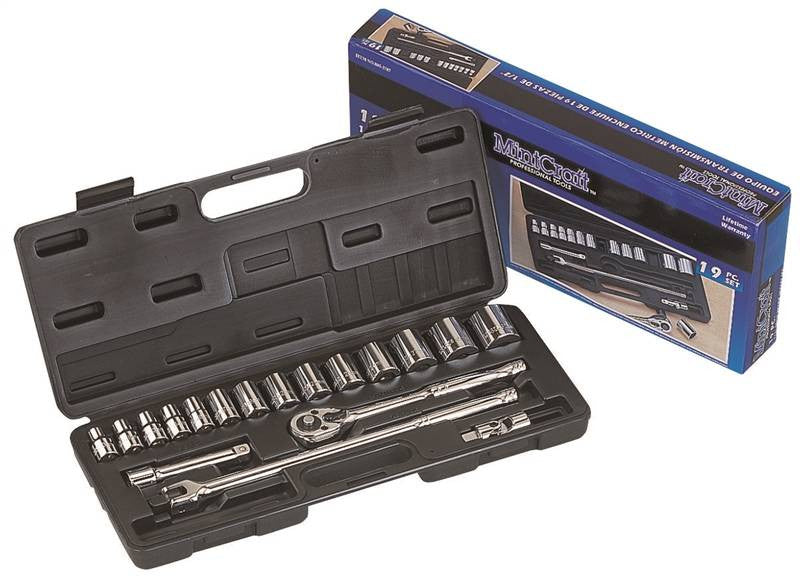 Socket Set 19pc 1-2drive Met