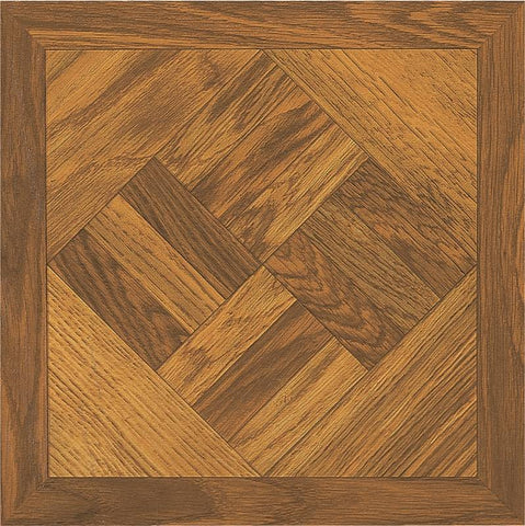 Vinyl Floor Tile Dark Wood Geo