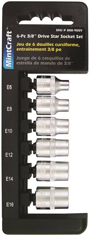 Socket Set Star 3-8dr 6pc