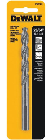 Bit Drill Black Oxide 23-64 In