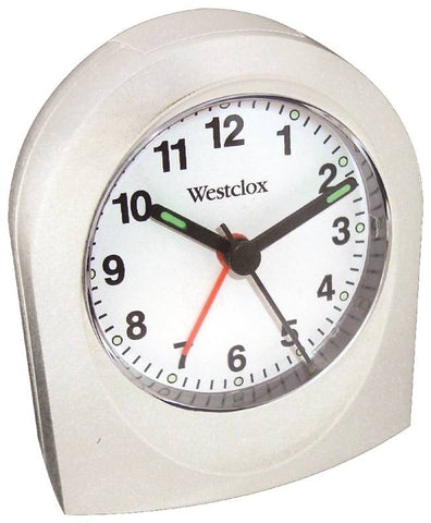 Clock Alarm Qtz Wht Case