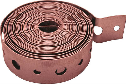 Pipe Strap Copper 3-4 X 10 Ft