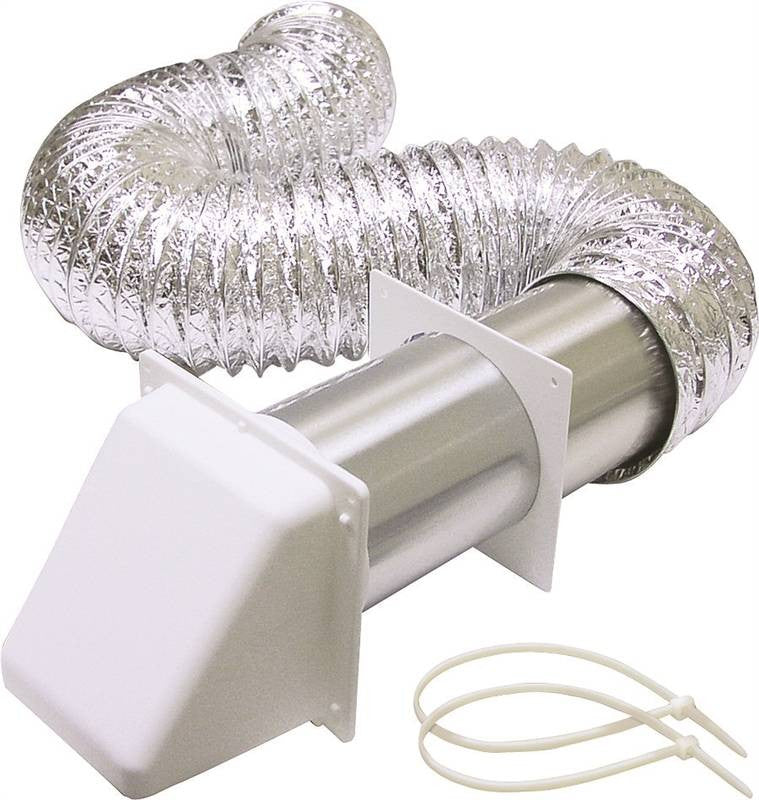 Vent Kit Dryer Alum 4inx5ft Wh