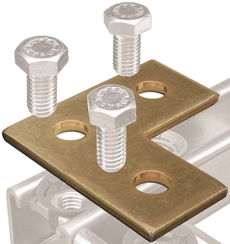 Plate Corner Gold-galv 3hole