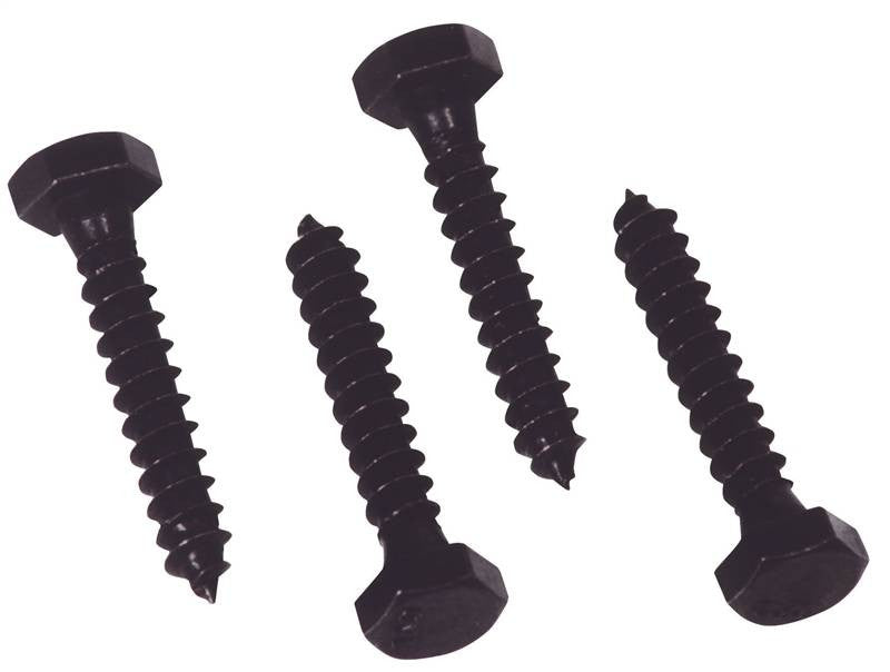 Lag Screws Standard Black 4pk