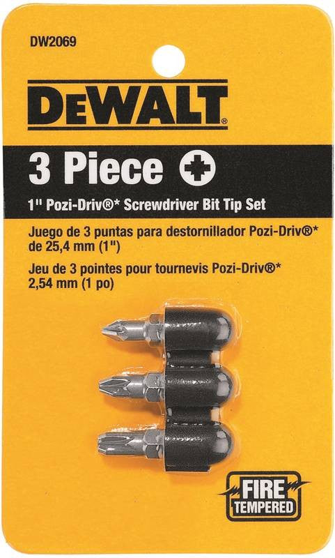 3pc Pozi Drive Bit Set