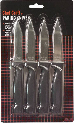 Paring Knives Wht Hndl 4pc