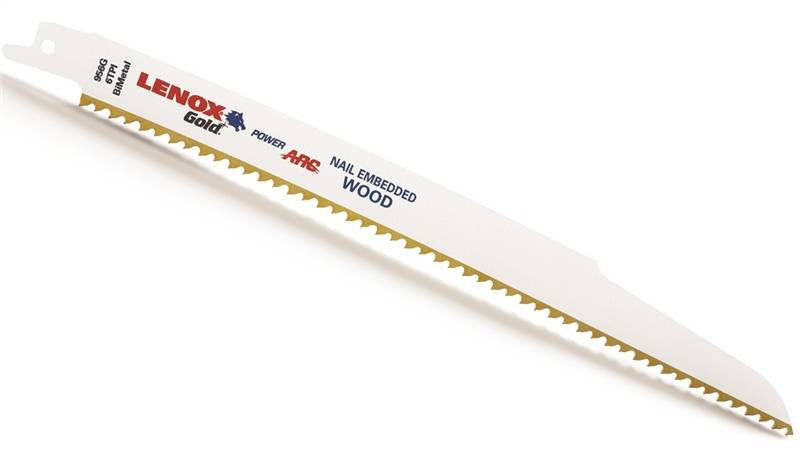 Recipro Blade 9"6tpi Gold Wood