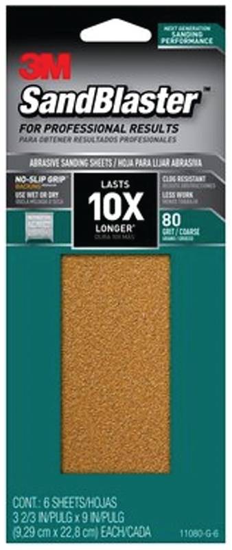 Sandpaper Grip 80 3-2-3x9in