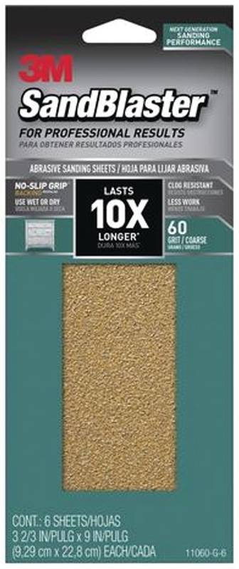 Sandpaper Grip 60 3-2-3x9in