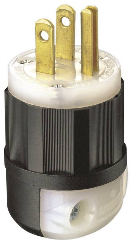 Plug Indust 2p 3w15a Blk Wh