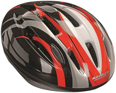 Helmet Adult Black W-redsilver
