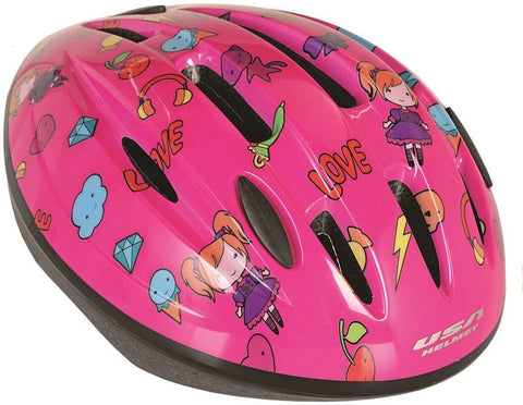 Helmet Child Girls Pink Love