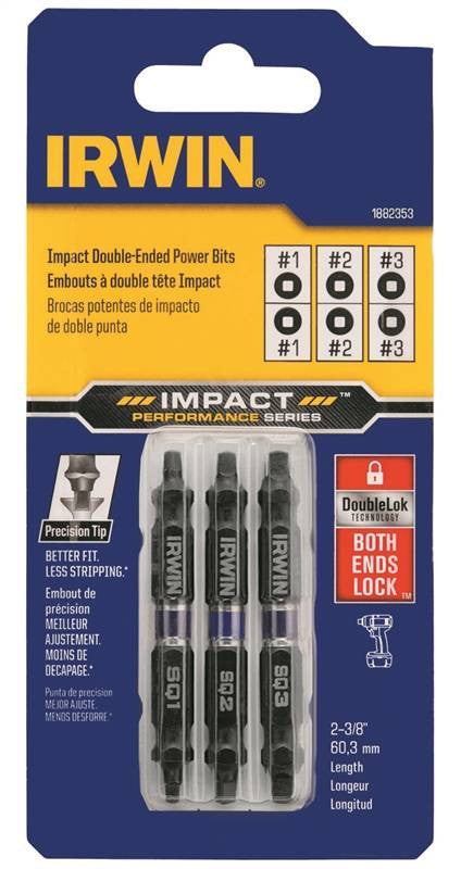 Bit Impact Dbl End Sq 3 Pc Mix