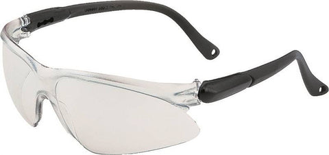 Glasses Safety Blk W-slvr Lens