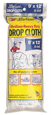 Cloth Drop Plstc .6mil 9x12ft