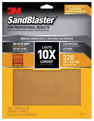 Sandpaper Grip 320 9x11in 4sht