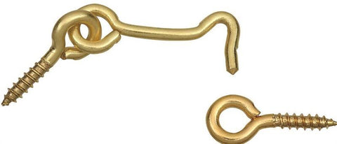 Hook-eye Solid Brass 1-1-2in