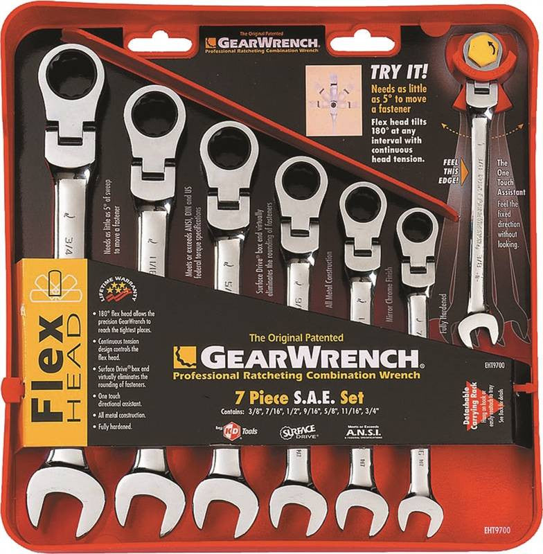 Wrench Combo Set 7pc Sae Flex