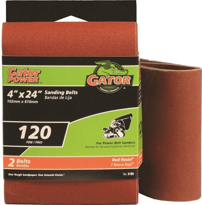 4x24 120grit Alum Ox Belt 2pk