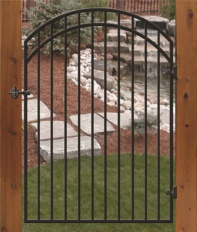 Gate Pre Fab Deco 36x68in Blk