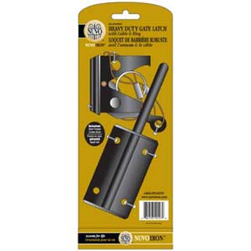 Latch Gate Ornmtl Stl 10in Blk