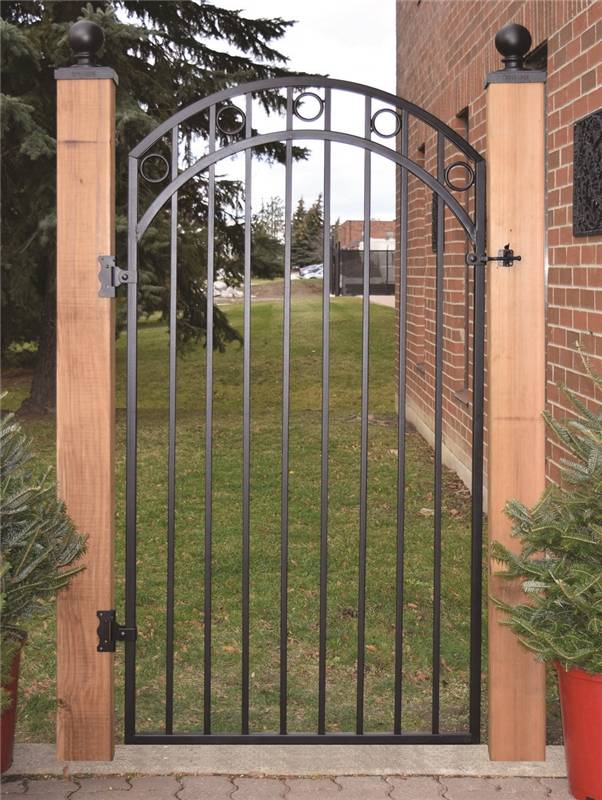 Gate Pre Fab Deco 36x68in Blk