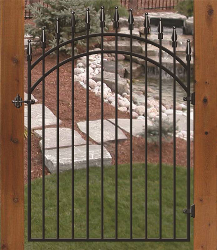 Gate Pre Fab Deco 36x68in Blk