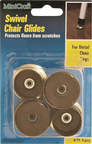 Glide Chair Swivel 7-8in Brass