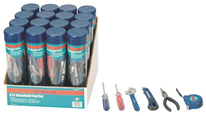 Tool Set Household 6pc Toolbx