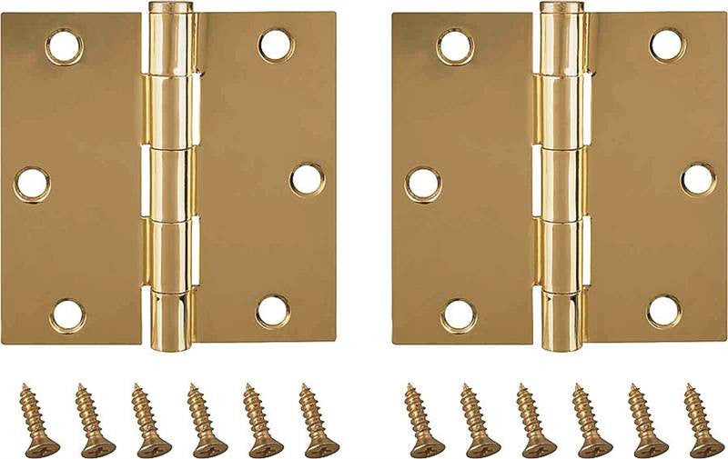 Hinge Door Sq 3.5x3.5in Polbrs