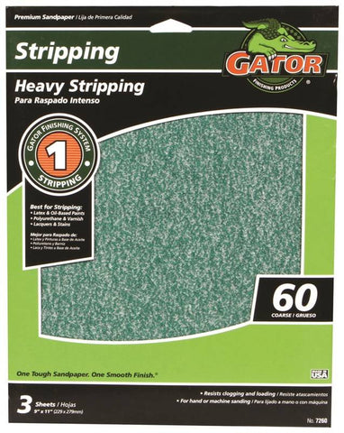 Sandpaper Al Ox 9x11in 60 3pk