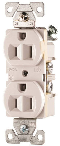 Receptacle Dpx Wht 15a-125v
