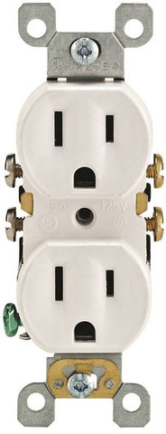 Receptacle 15a125v  White