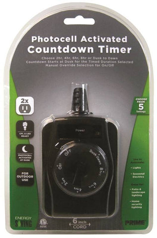 Timer Outdoor Photocell 2outlt