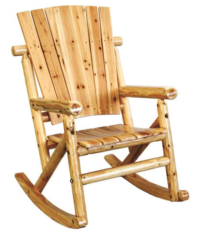 Rocker Chair Single Aspen Log