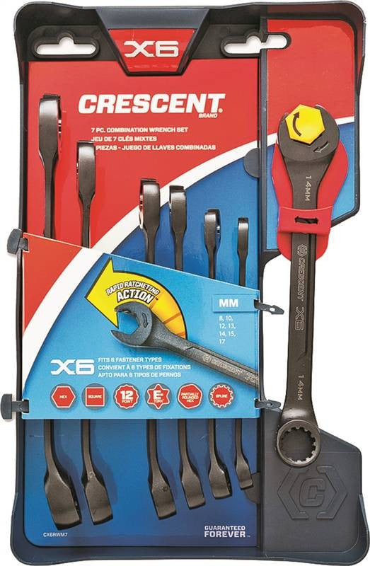 Wrench Ratchet Set 7pc Metric