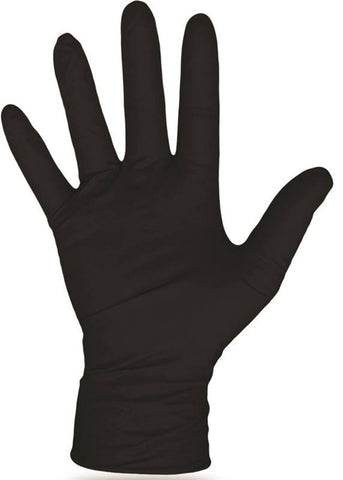 Glove Nitrile Dispose Black Lg