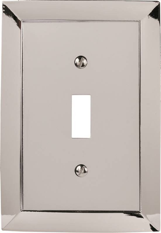 Wall Plate 1g Tgl Metal Chrome