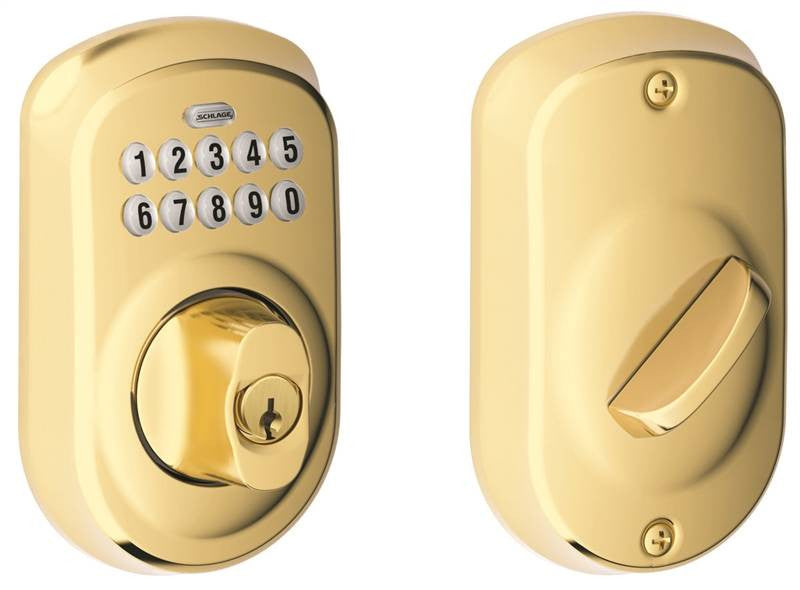 Electronic Deadbolt Lt Brass