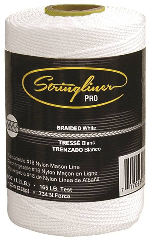 Twine #18x500ft White Braid Ny