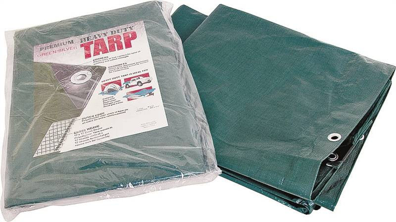 6x8 Hvy Duty Green-silver Tarp