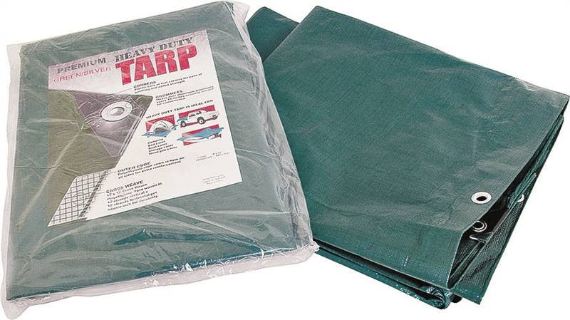 8x10 Hvy Dty Green-silver Tarp