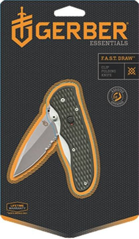 Knife Fast Draw Serrated Ss