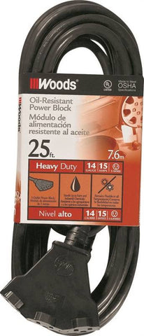 Cord Ext Oil Rstnt 12-3x25 Blk