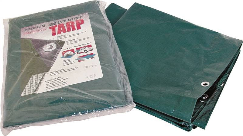 12x16 H.duty Green-silver Tarp