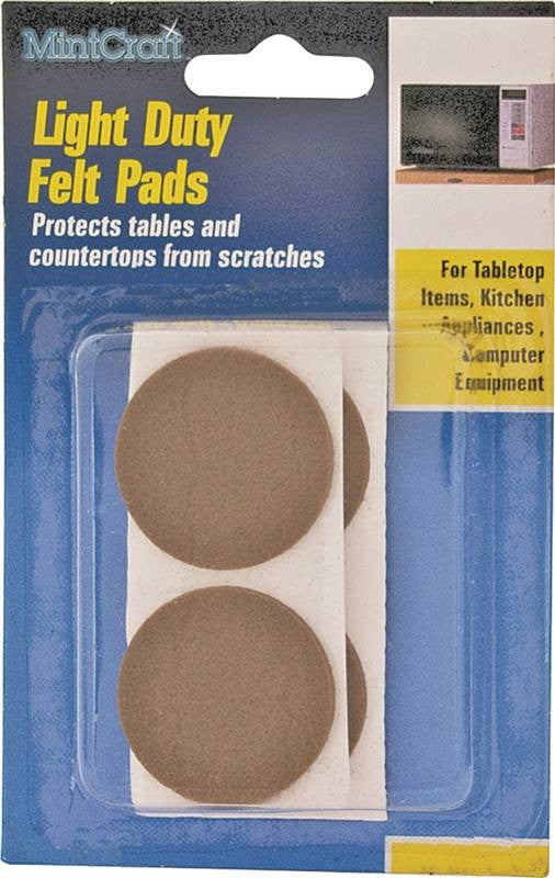 Pad Felt Round Ld 1-2in Brown