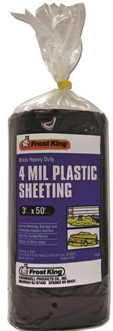 Poly Sheeting 3x50ft 4mil Blk
