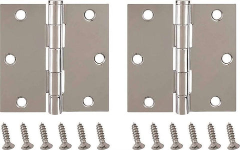 Hinge Door Sq 3.5x3.5in Chrome