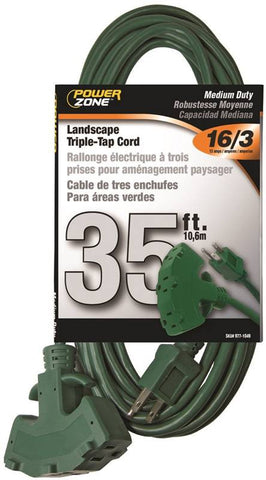 Cord Ext 3tap16-3sjtwx35ft Grn